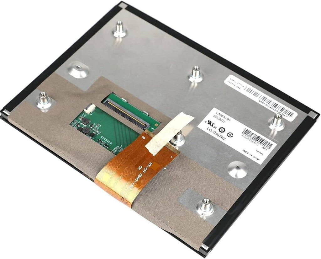 Rear view of 8.4-inch Uconnect LCD touch screen with ribbon cable and mounting holes