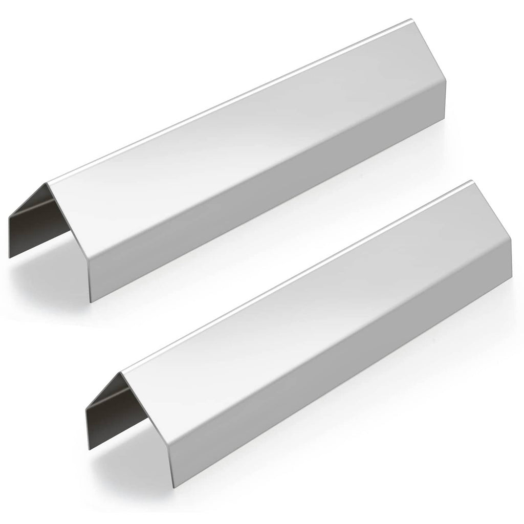 Stainless steel deep fryer splash guard set, two rectangular side strips