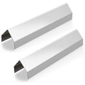 Stainless steel deep fryer splash guard set, two rectangular side strips