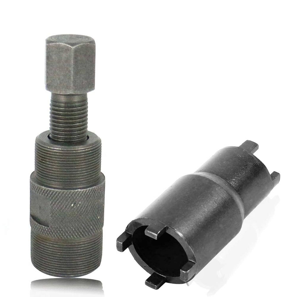 Locking tool set: threaded nut holder and black variator socket insert