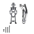 RC car rear rocker arm set, silver metal link arms with mounting screws
