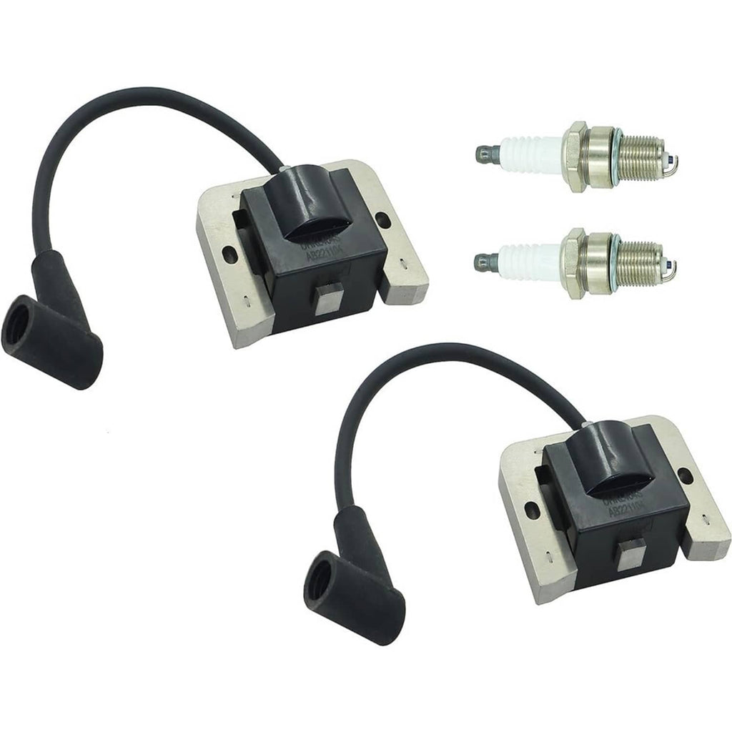 Ignition module and spark plug pair with black boots and insulated wire leads