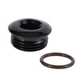 Black AN10 male hex socket ORB port plug with O-ring gasket