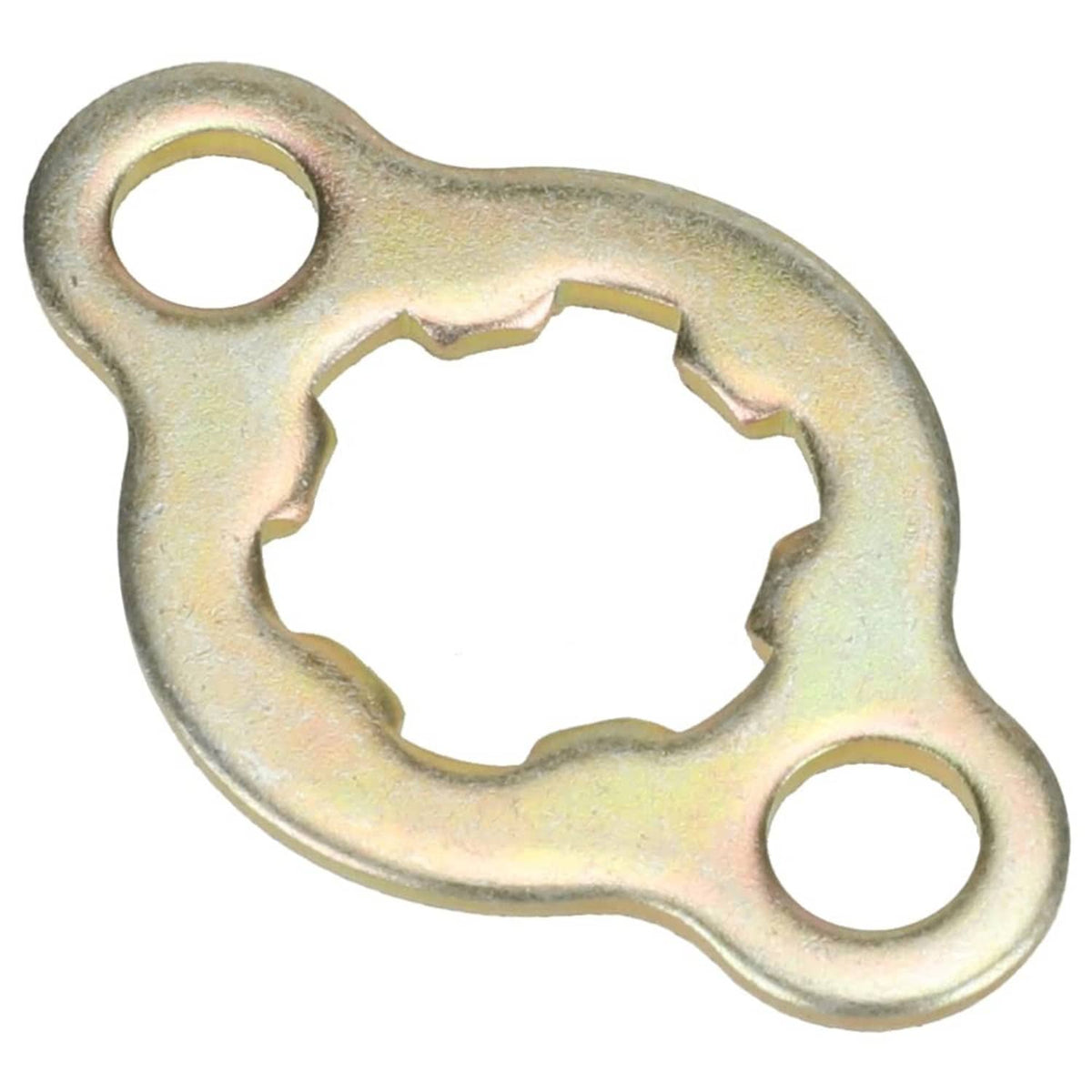 420 chain sprocket bracket plate with two mounting holes and inner tooth ring