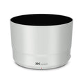 White circular lens hood with black interior, labeled JJC LH-SH167
