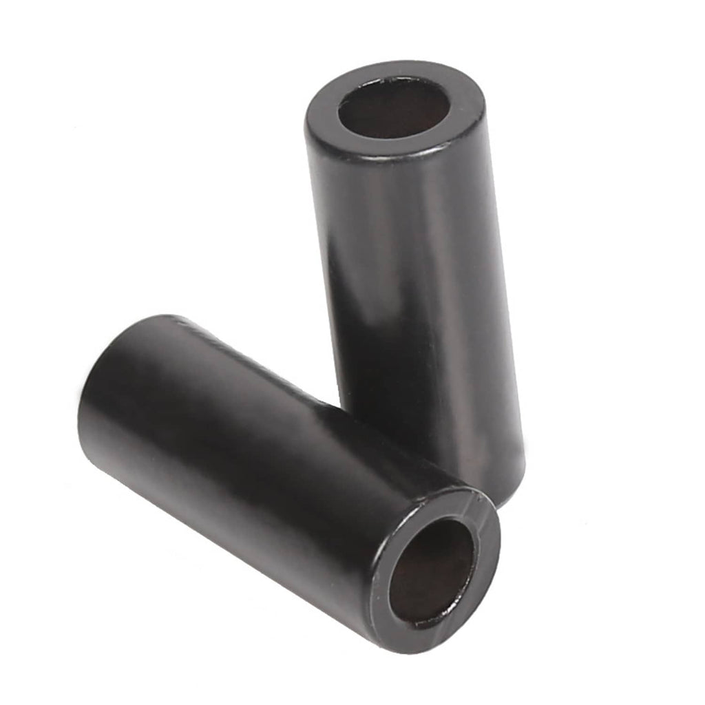 Steel cylindrical lift kit spacers with center bore, dark finish