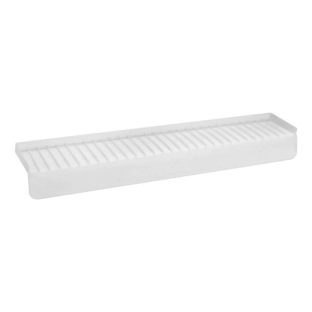 Transparent silicone sink edge protector with ridged channel, 20 in length
