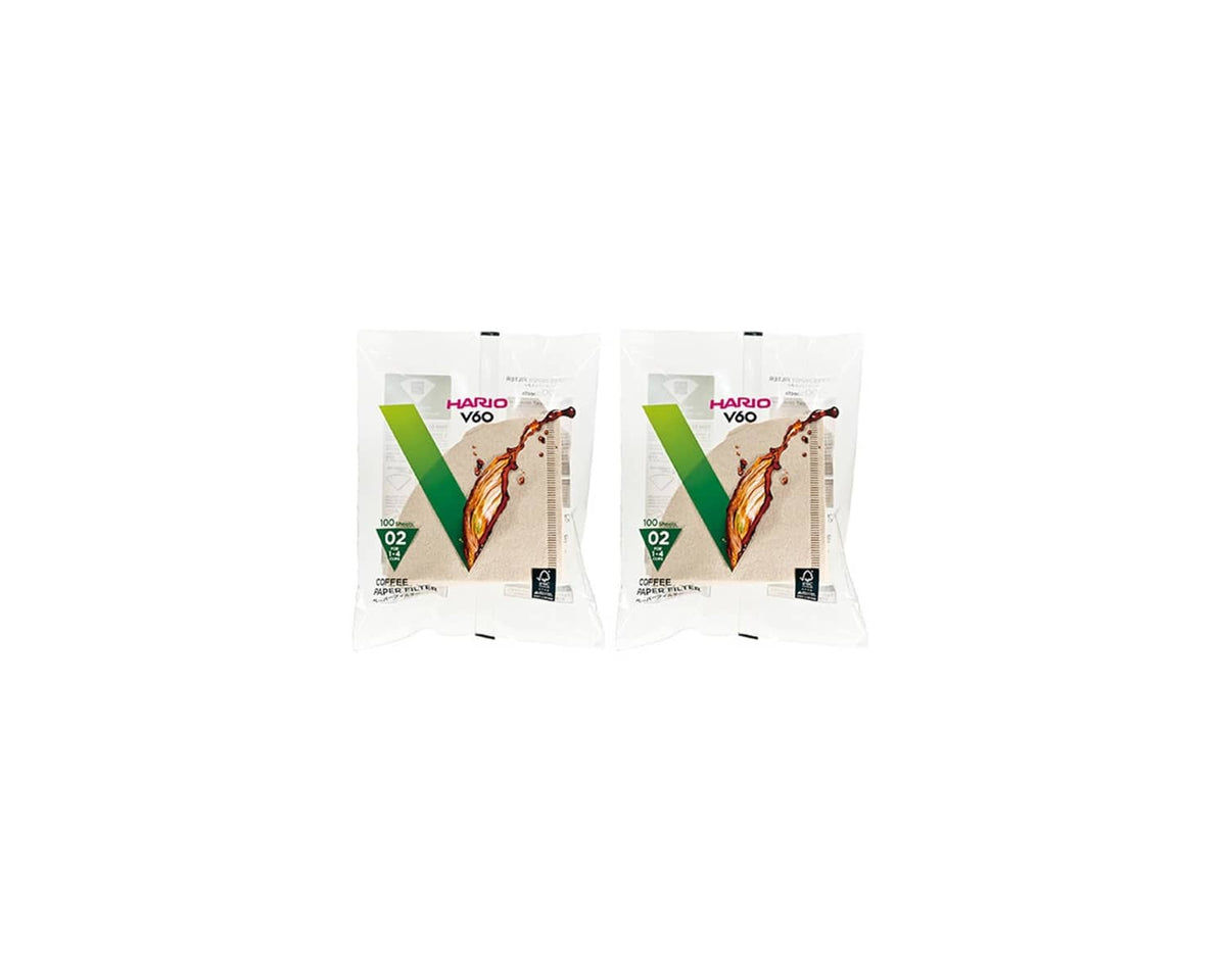 Hario V60 size 02 natural paper coffee filter packs, 200-count (2 packs)