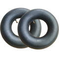 2-pack 15x6.00-6 lawn mower inner tubes, dark rubber, bent valve stems visible