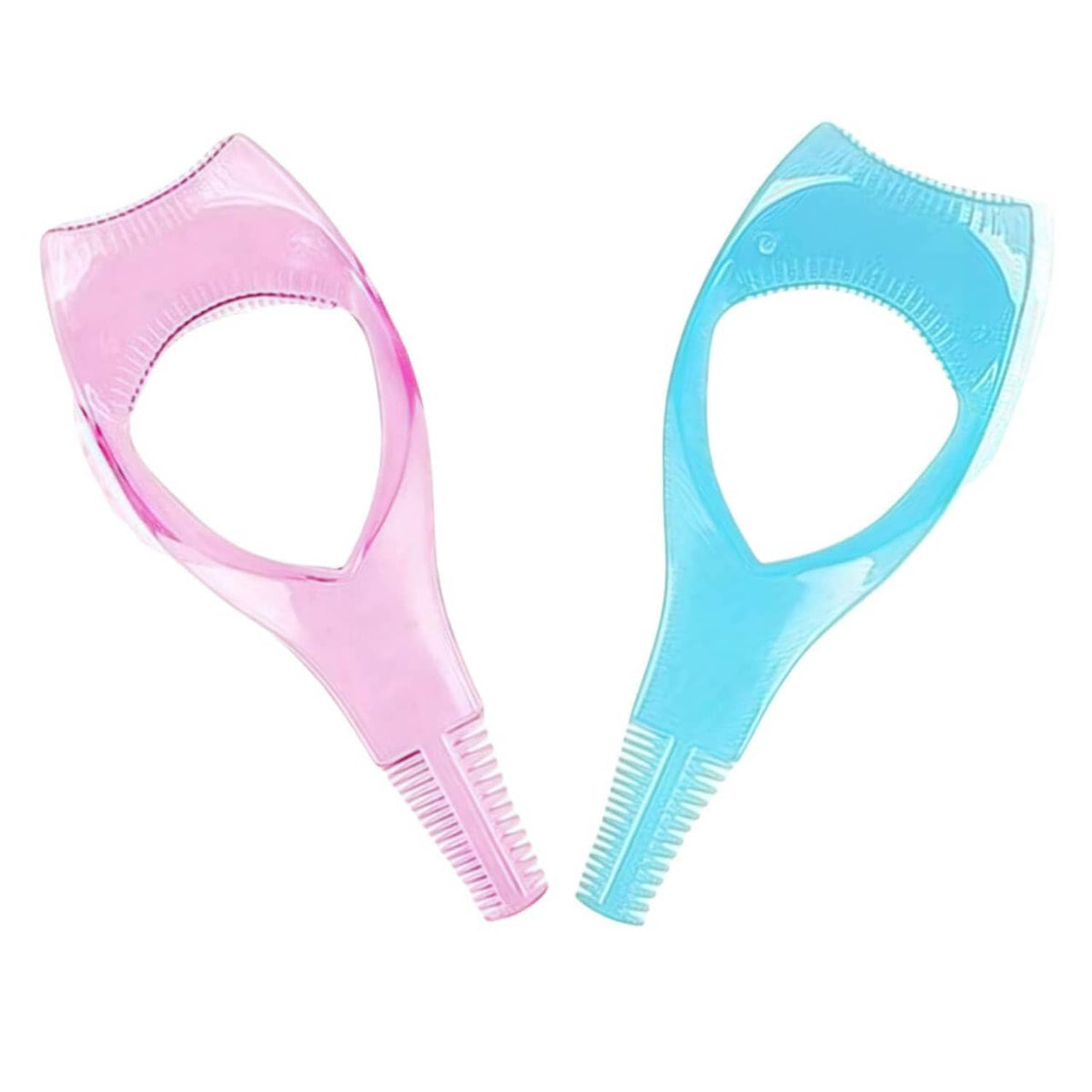 2-piece eyelash shield makeup tools, pink and blue applicator protectors for lashes
