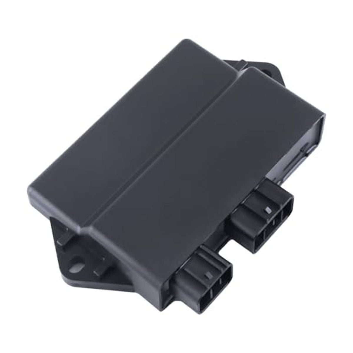 Black CDI ignition control module with two outlet-style multi-pin connectors