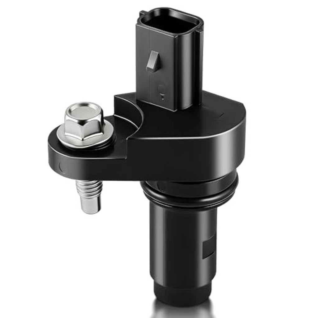 Crankshaft position sensor with black housing and 3-pin connector, mounting flange