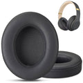 Replacement dark gray oval ear pads for headphones, with textured inner mesh