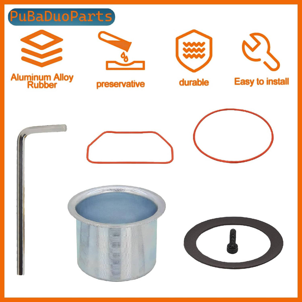 Air compressor cylinder sleeve and compression ring kit with metal sleeve, black seal ring, gaskets