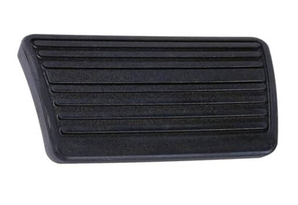 Brake pedal cover, dark rubber with horizontal grip ribs
