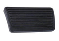 Brake pedal cover, dark rubber with horizontal grip ribs
