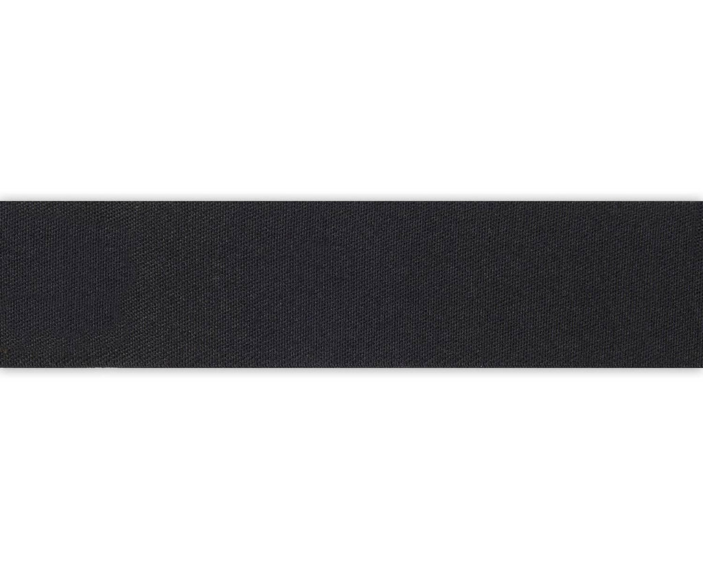 Black woven suspender strap with textured fabric