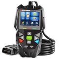 Car OBD diagnostic code reader scanner with MOTOPOWER display and button keypad, cables attached