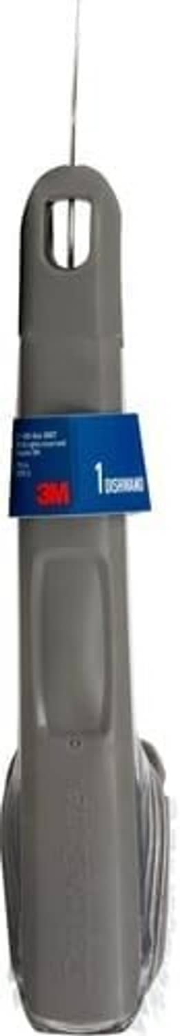 3M Scotch-Brite dish scrubber with gray handle and hanging loop