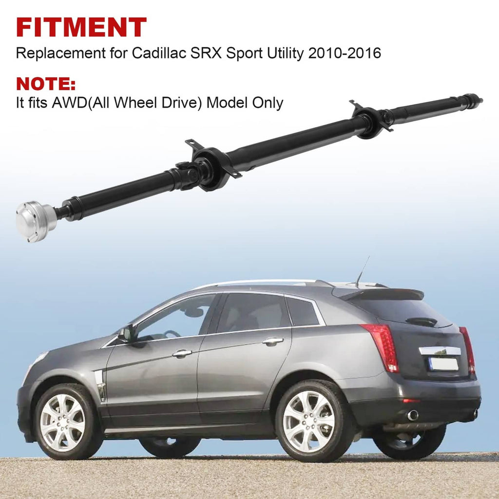 Rear driveshaft prop shift assembly with black tube and metal end yokes
