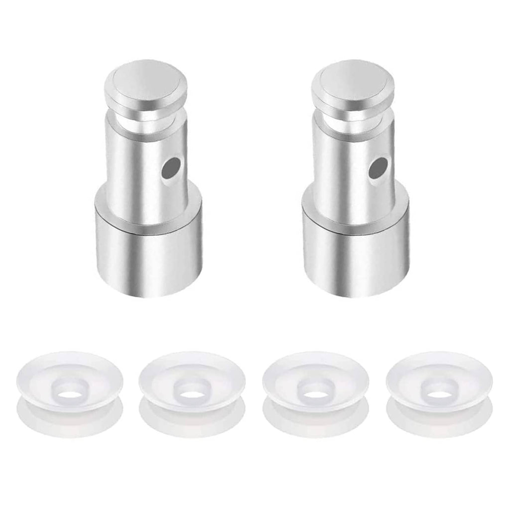Two stainless steel float valves with four silicone gaskets