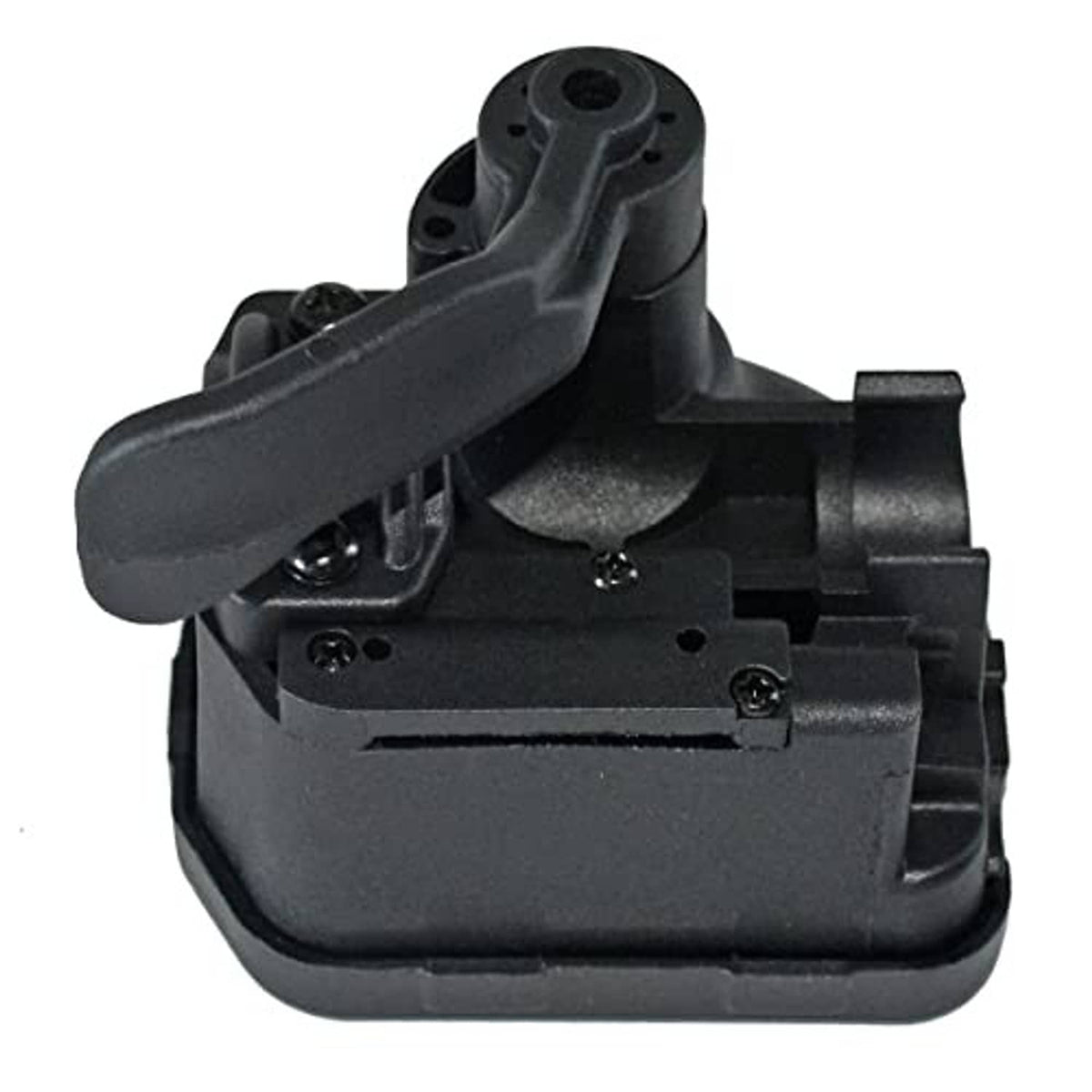 Black throttle lever control with lever arm and mounting plate