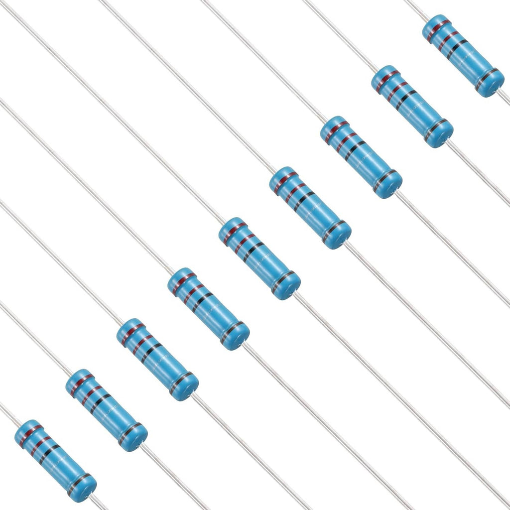 Blue metal film fixed resistors with radial leads, kit of multiple 2W resistors