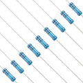 Blue metal film fixed resistors with radial leads, kit of multiple 2W resistors