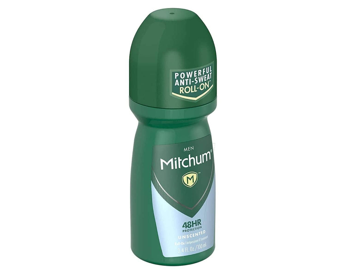 Green Mitchum men roll-on antiperspirant, powerful anti-sweat, 48hr protection