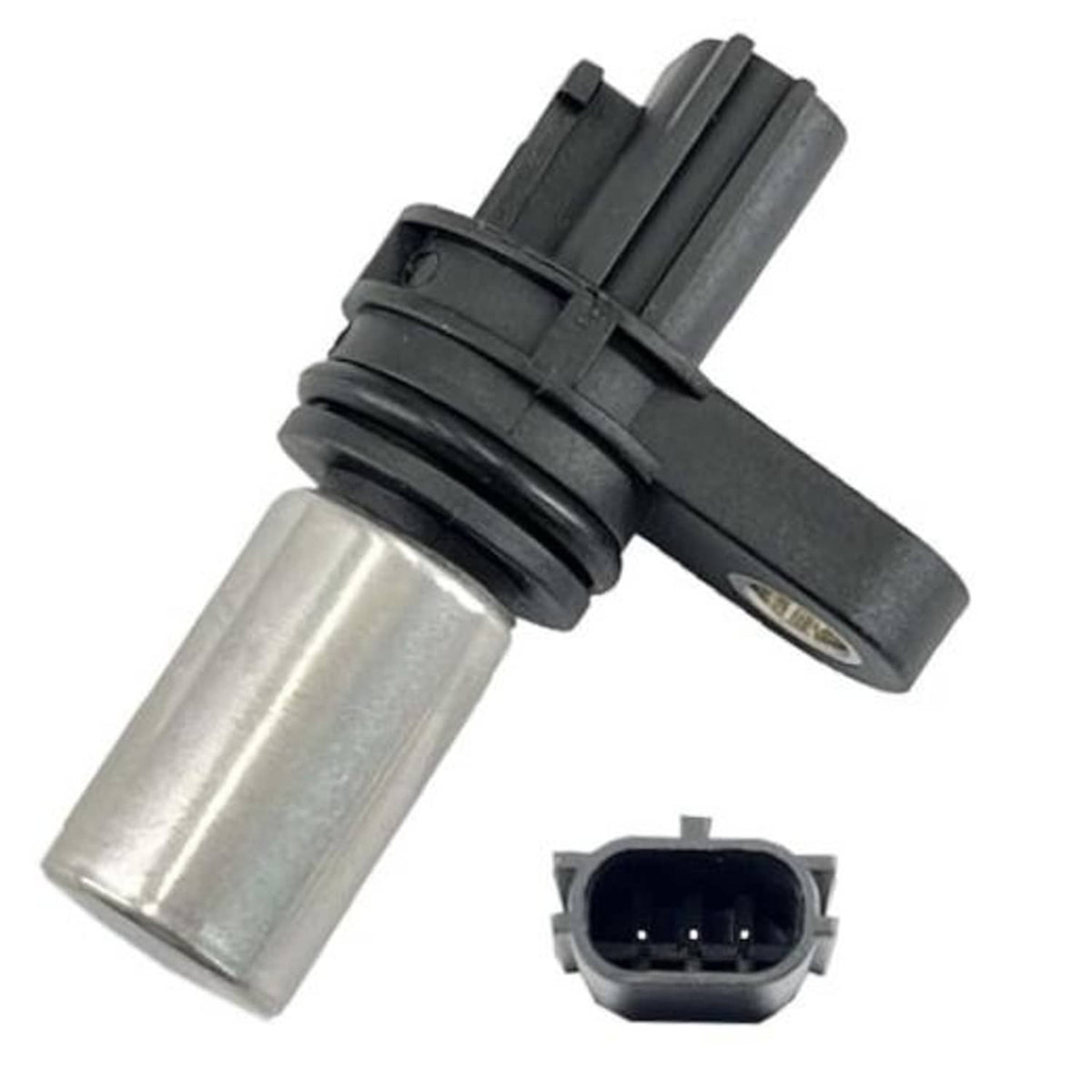 Crankshaft position sensor set with connector plug and silver metal housing