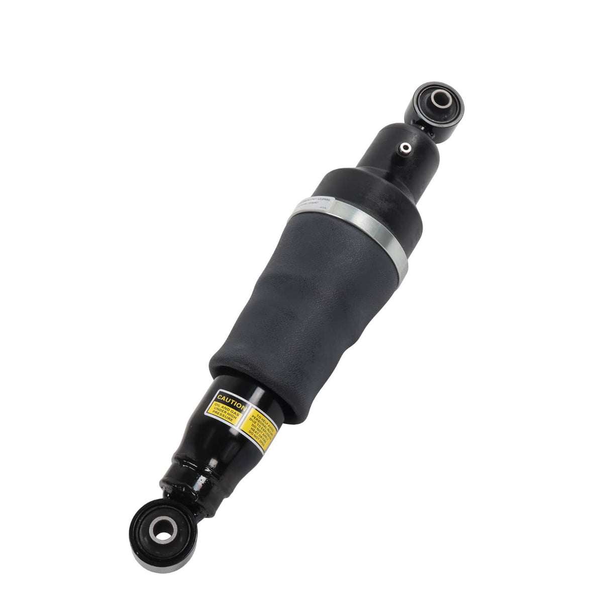 Pair of rear air suspension shock struts, black air spring body with two top mounts