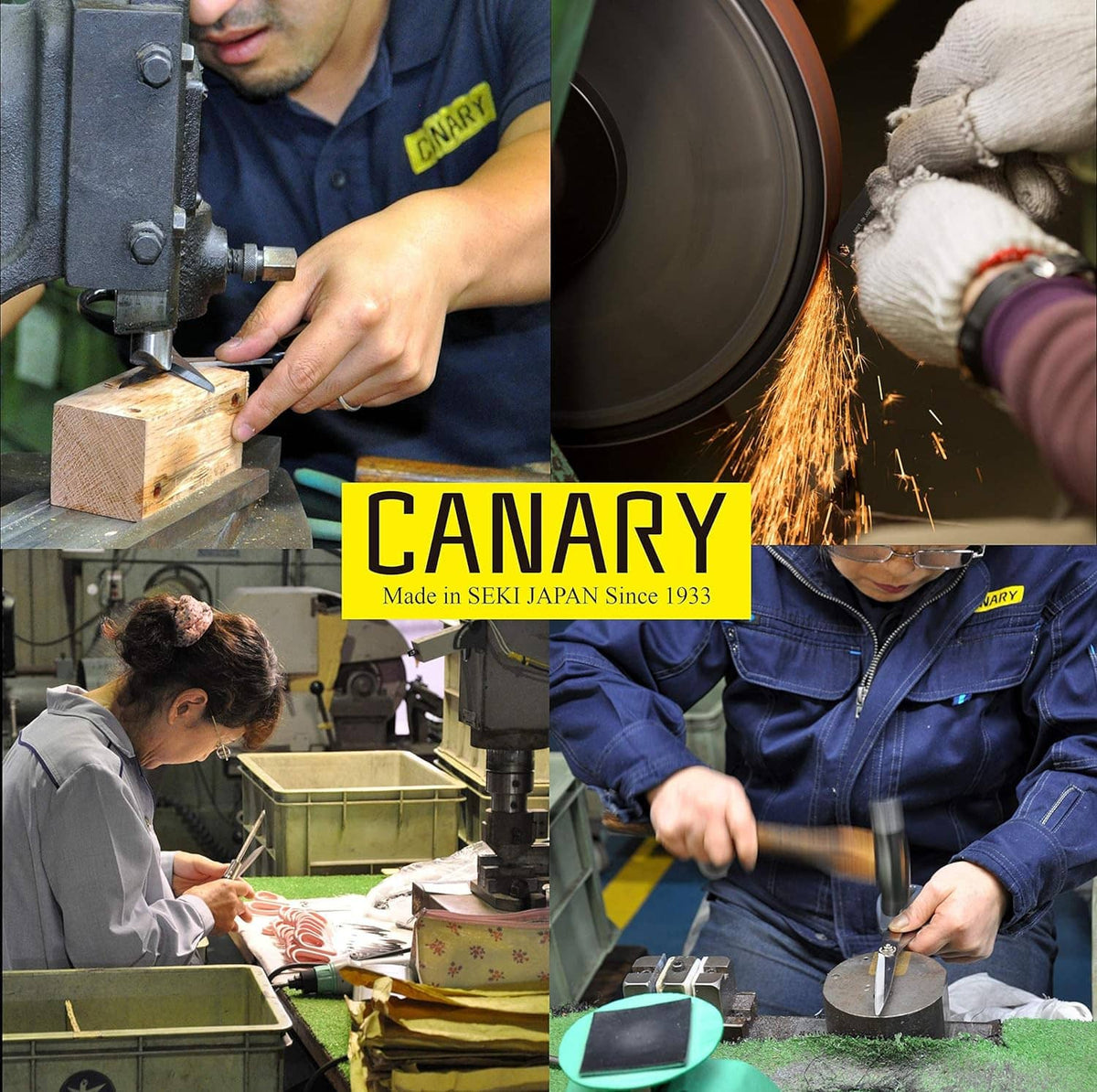 Technician using blue CANARY canister puncture tool with sparks
