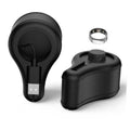 Black silicone charger stand protector with circular base and small metal ring