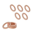 Copper oil drain plug gasket washers, 10-pack, round with center hole
