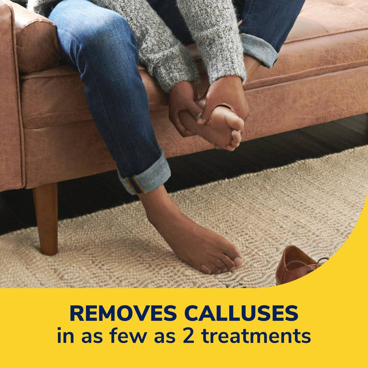 Callus remover seal & heal bandage on foot over cushioned sole