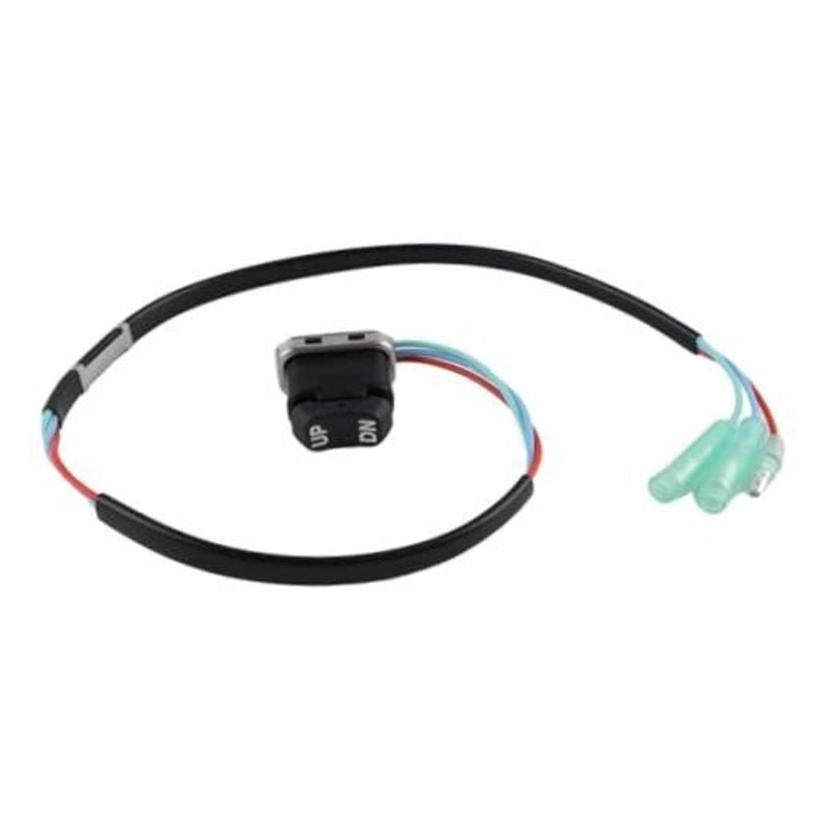 Black wire harness with tilt switch module and green connector end for Yamaha