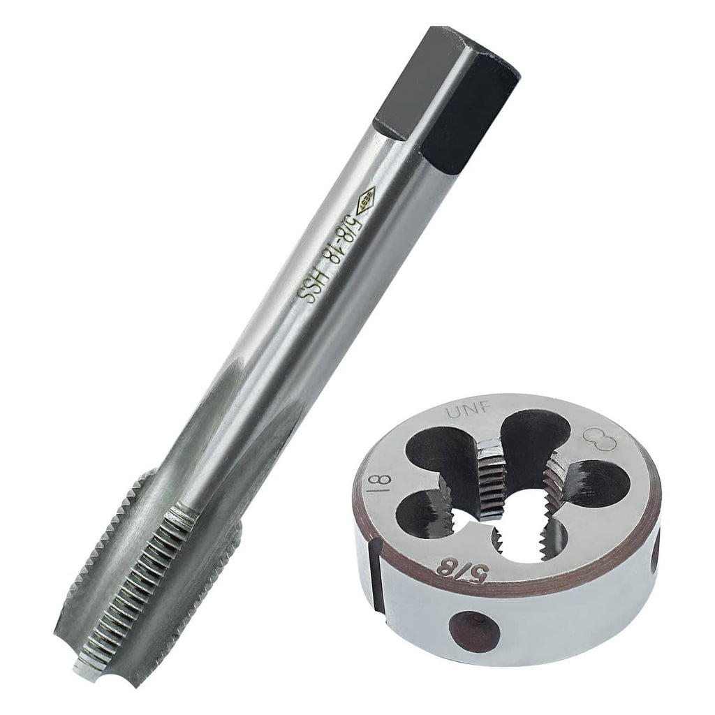 5/8-18 UNF tap tool with matching die insert, HSS steel