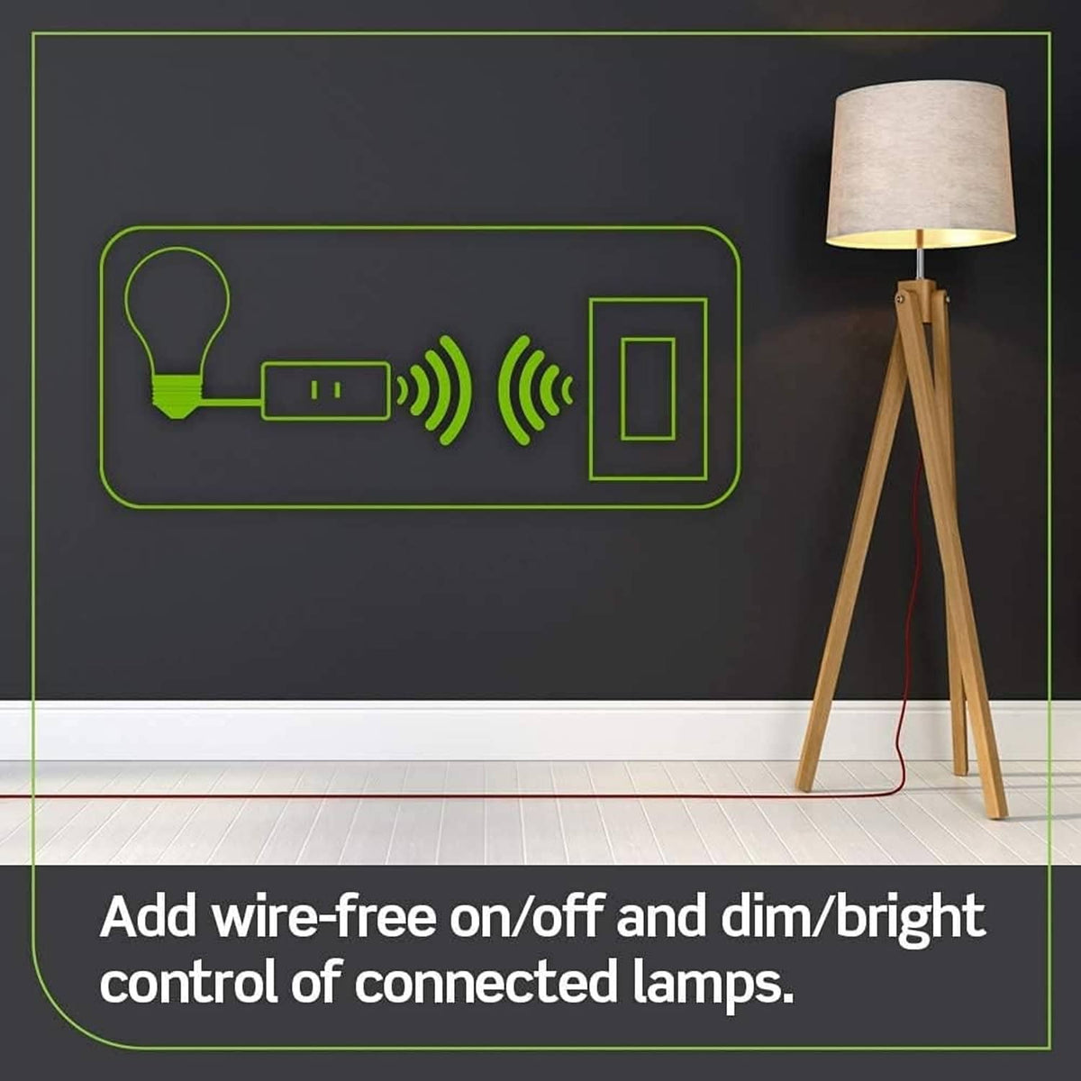 Leviton Decora smart dimmer companion with wireless on/off dim control icons