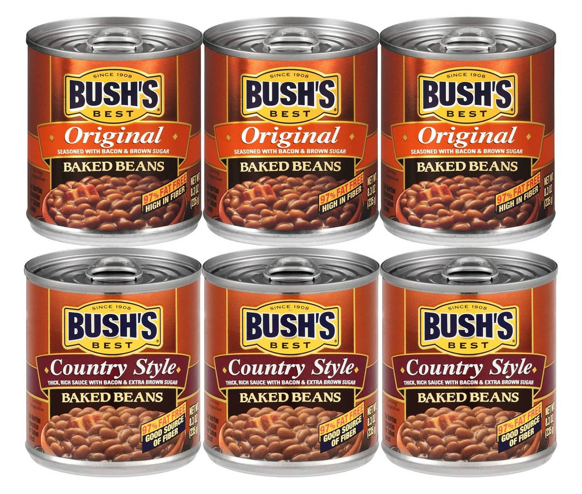 Baked beans can multipack with Bush’s Best Original branding