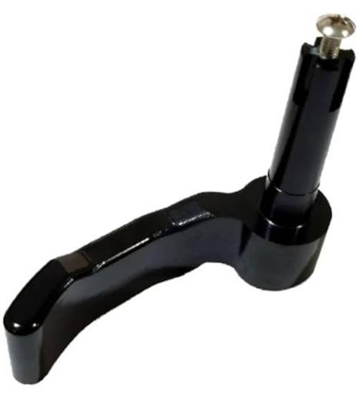 Black ATV thumb throttle lever with metal adjuster screw