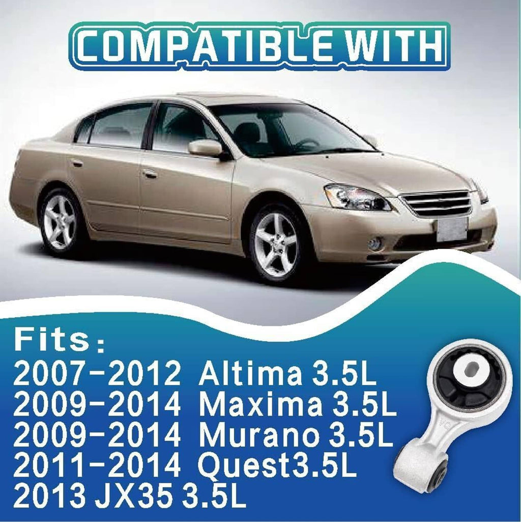 Front engine torque strut mount shown beside compatibility graphic