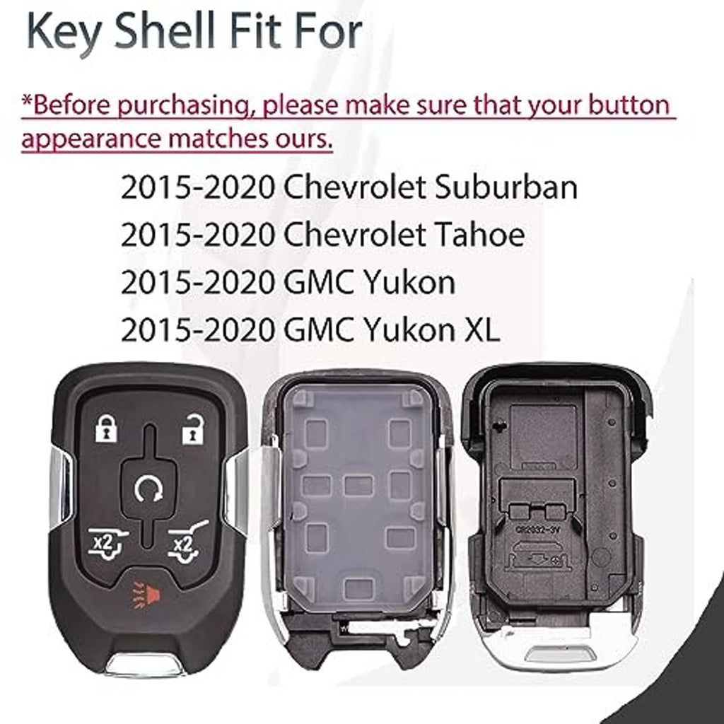 Black key fob shell case shown with matching front and rear replacement housings