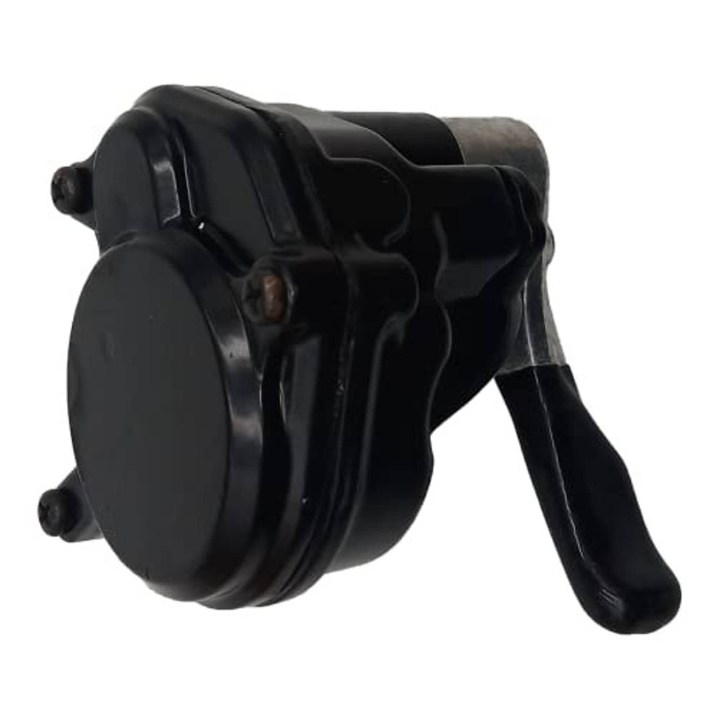 Black thumb throttle control with curved body and side lever