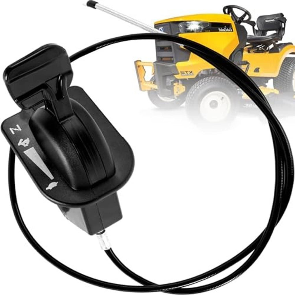 Black throttle cable control module with cable and metal end fitting