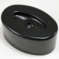 Tecumseh air filter cover cap, round black plastic with mounting hole