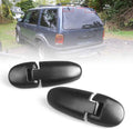 Pair of black rear liftgate window hatch hinge handles, left and right