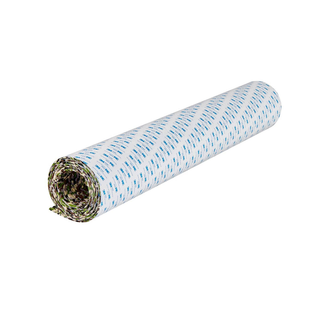 EVA foam boat decking sheet roll, blue grid top with dark green camo edge