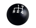 Black 4-speed reverse shift knob with white R,2,4 markings and 3 on top