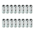 Steel grease gun coupler tips set, 16-pack with hex socket ends and threaded bores