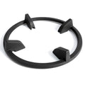 9-inch black cast iron wok ring with four support tabs